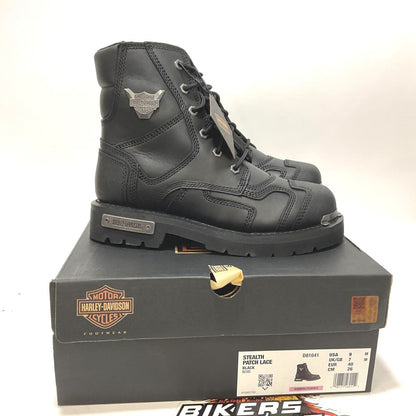 NEW Harley Womens SZ 9 Stealth 5.25" Lace-Up Motorcycle Boots Black D81641-9