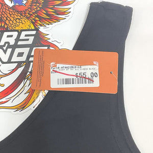 NEW Harley Womens Large Embellished Retro V-Neck Tank Top Black HT4821BLK-LG