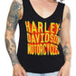 NEW Harley Womens Large Embellished Retro V-Neck Tank Top Black HT4821BLK-LG