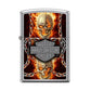 NEW Genuine Harley Zippo Lighter Skulls On Fire 88306