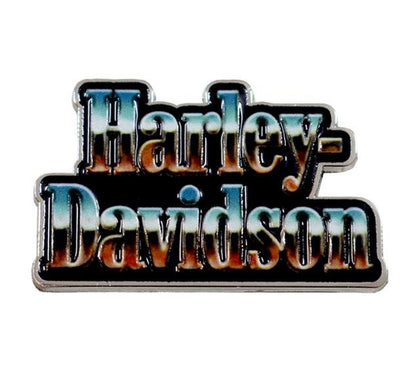 NEW Genuine Harley 1-1/2" Shiny & New H-D Text Metal Pin Silver 682608017002
