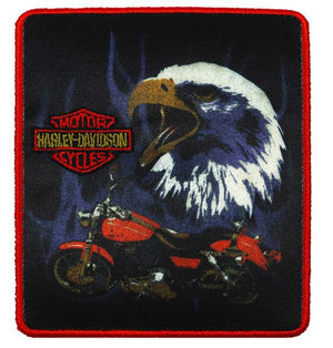 NEW Genuine Harley 4" Embroidered Faded Glory Emblem Patch Black 682608017064