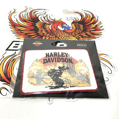 NEW Genuine Harley 4" Embroidered Desert Rodeo Emblem Patch White 682608017040