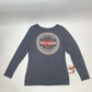 Harley Womens 1X Winner Circle Long Sleeve Laced V-Neck Shirt Gray HT4835IRN-1X