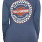 Harley Womens XL Winner Circle Long Sleeve Laced V-Neck Shirt Gray HT4835IRN-XL