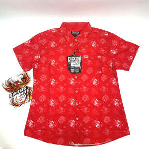 NEW Womens SZ XL Harley Dixxon Chevy 350 Party Short Sleeve Red PS-350-WXL