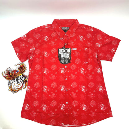 NEW Womens SZ XL Harley Dixxon Chevy 350 Party Short Sleeve Red PS-350-WXL