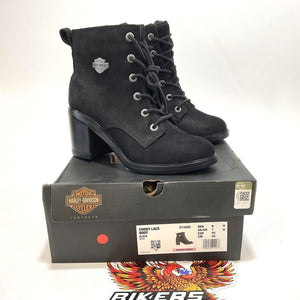 NEW Harley Womens SZ 9 Corby Black 4.5-Inch Fashion Biker Boots D15000-9