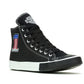 NEW Harley Mens Size 9.5 Baxter High-Top #1 Black Leather Sneakers D93904-9.5