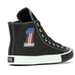 NEW Harley Mens Size 9.5 Baxter High-Top #1 Black Leather Sneakers D93904-9.5