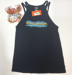 NEW Women Harley Size 2X Lightening Road Tank Top Black HT4895BLK-2X