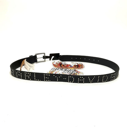 Harley Woman's X Large Heat Embossed Logo Genuine Leather Belt Black BMW014/08XL