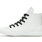 NEW Harley Mens Size 9 Nathan High-Top White Leather Biker Sneakers D93901-9