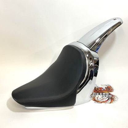 NICE! Genuine Harley 2005 CVO Fat boy Softail Seat W Chrome Passenger Cover