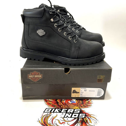 NEW Harley SZ 12 Men's Drewett 5.5-Inch Black Waterproof Safety Boots D93854-12