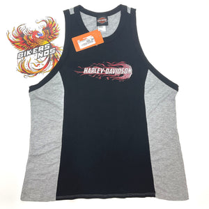 NEW Genuine Harley Davidson Women's 1X Tank Top Black/Gray HT4927BLK-1X