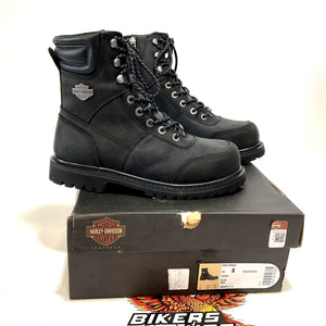 NEW Harley Mens SZ 8 Drewett 7.25-Inch Black Waterproof Safety Boots D93855-8