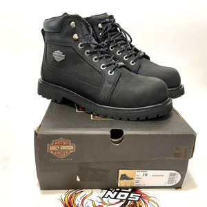 NEW Harley Mens SZ 10  Drewett 5.5-Inch Black Waterproof Safety Boots D93854-10