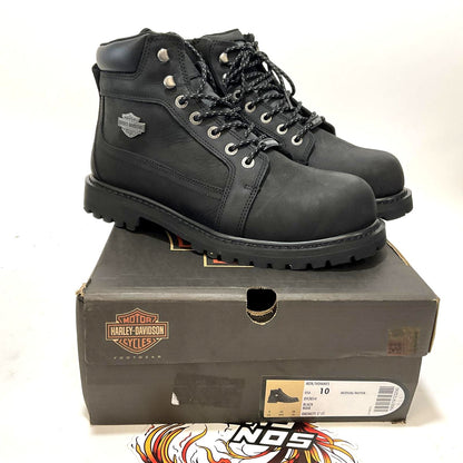 NEW Harley Mens SZ 10  Drewett 5.5-Inch Black Waterproof Safety Boots D93854-10