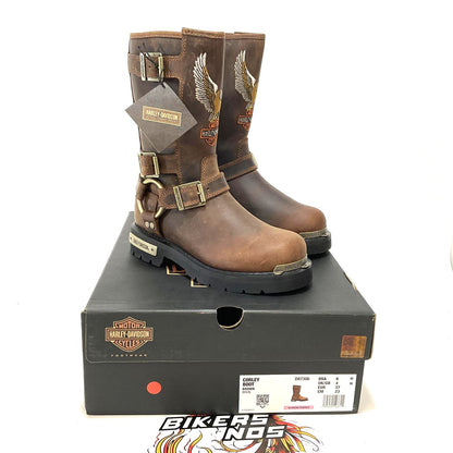 NEW Harley Womens Size 6 Corley 10-Inch Motorcycle Boots Brown D87306-6