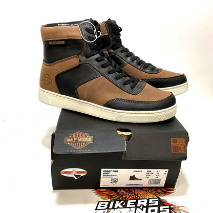 NEW Harley Size 11 Mens Grady 5.25" Brown/Black Riding Sneaker Boots D96304-11