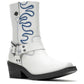 NEW Harley Womens Size 7 Korsen 8-In White Motorcycle Harness Boots D87293-7
