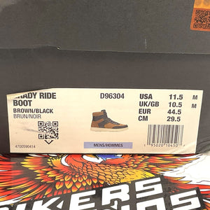 NEW Harley Mens SZ 11.5 Grady 5.25" Brown/Black Riding Sneaker Boots D96304-11.5