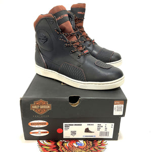NEW Harley Mens Size 7 WP Leather 6" Motorcycle Sneaker Boots D96303-7