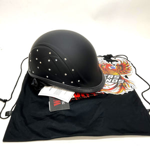 NEW BADASS XL Diamonds in the Ruff Smallest DOT Certified Helmet BA-DITR-XL