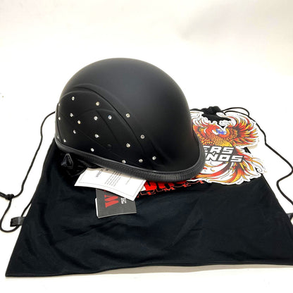 NEW BADASS XL Diamonds in the Ruff Smallest DOT Certified Helmet BA-DITR-XL