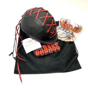 NEW BADASS Large Fit 2B Tied  Smallest DOT Certified Motorcycle Helmet BA-FIT-LG