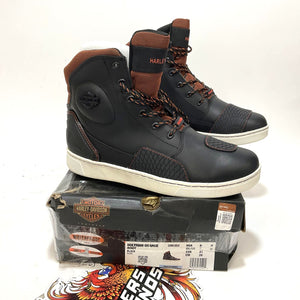 NEW Harley Mens Size 8  6" WP Leather Motorcycle Sneaker Boots D96303-8
