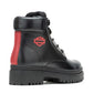 NEW Harley Womens Size 9.5 Tressler Black with Red Logo Fashion Boots D87288-9.5