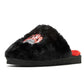 NEW Harley Womens Size 8 Barela Flame Logo Fur House Slippers D84801-8