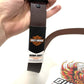 NEW Harley Mens 38" Tooled Flames HD Logo Genuine Leather Belt Brown BMM031/0138