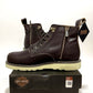 NEW Harley Mens Size 8.5 Aldredge 6" Brown Casual Lace Biker Boots D10006-8.5