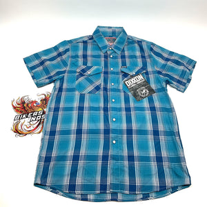 NEW Genuine Dixxon Harley Mens Medium Shirt Turquoise BS-DUVAL-MD