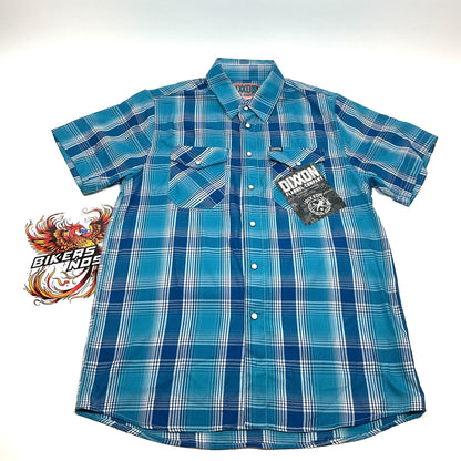 NEW Genuine Dixxon Harley Mens Medium Shirt Turquoise BS-DUVAL-MD