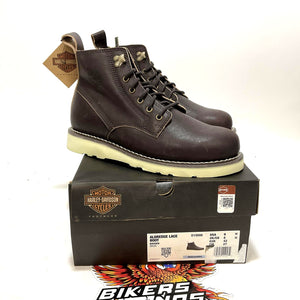 NEW Harley Men's Size 9 Aldredge 6" Brown Casual Lace Biker Boots D10006-9