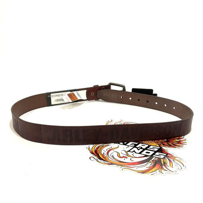 NEW Harley Mens 38" Belt Laser H-D Logo Genuine Leather Belt Brown BMM026/0238