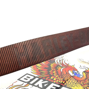 NEW Harley Mens 38" Belt Laser H-D Logo Genuine Leather Belt Brown BMM026/0238