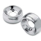 NOS Genuine Harley Brushed Satin Chrome 4.5 in Muffler End Caps 65100123