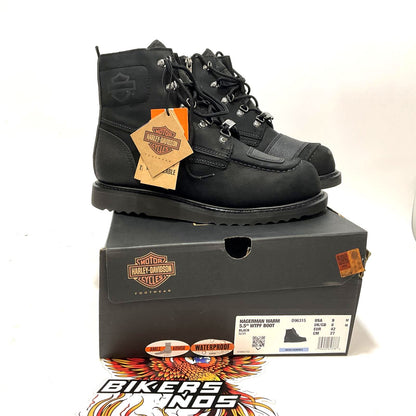 NEW Harley Mens Size 9 Hagerman Warm 5.5-Inch Black Waterproof Boots D96315-9
