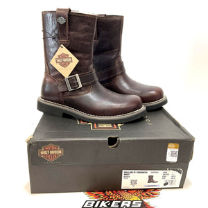 NEW Harley Mens Size 7.5 Dallam 8.75-Inch Brown Engineer Biker Boots D93850-7.5
