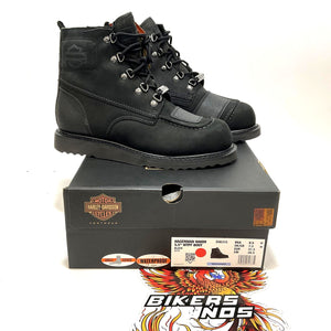 NEW Harley Mens Size 8.5 Hagerman Warm 5.5" Black Waterproof Boots D96315-8.5