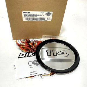 NEW Genuine Harley 114 round Air Cleaner Trim Brushed Chrome Aluminum 61300787