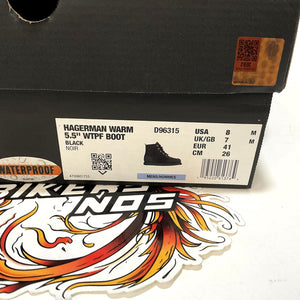 NEW Harley Mens Size 8  Hagerman Warm 5.5-Inch Black Waterproof Boots D96315-8