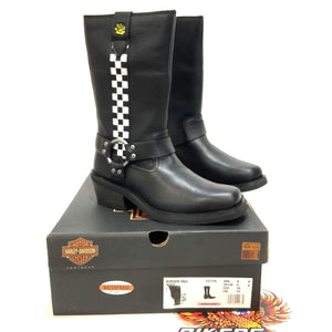 Harley Womens Size 8 Korsen Black 10" Waterproof Fashion Harness Boots D87296-8