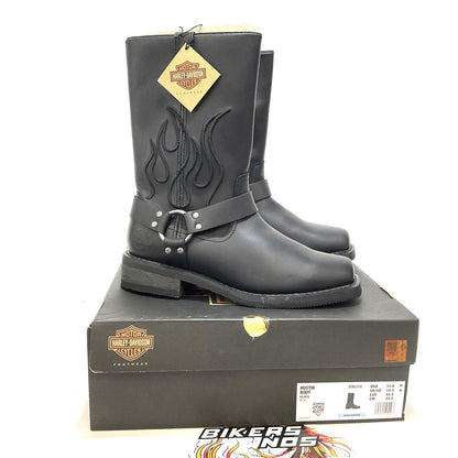 NEW Harley Men's Size 11.5 Hustin Black Motorcycle Harness Boots D96310-11.5