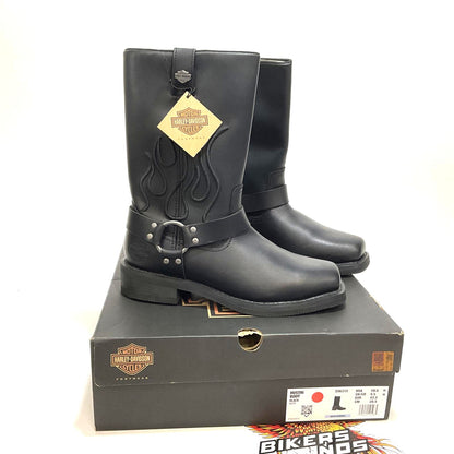 NEW Harley Men's Size 10.5 Hustin Black Motorcycle Harness Boots D96310-10.5